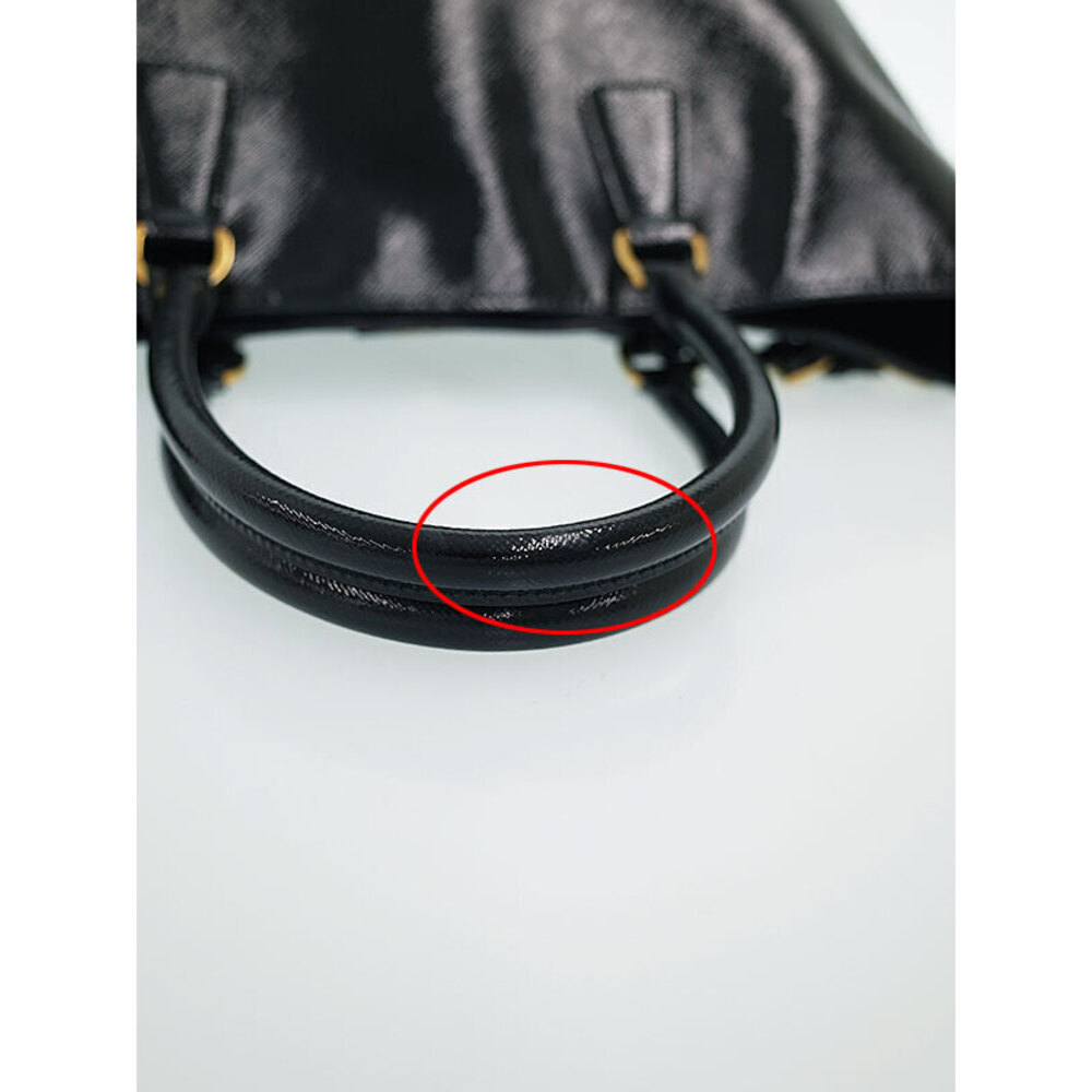 Prada Daino Tote Bag Shoulder Vitello Leather Black - Picture 8 of 9